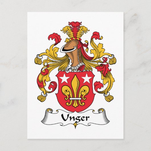 Unger Family Crest Briefkaart (Voorkant)