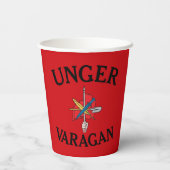 Unger Varagan Papieren Bekertje Bekers (Achterkant)