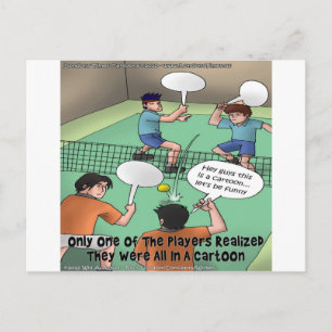 Ungrappig Tennis Cartoon Funny T - shirts Kaarten 