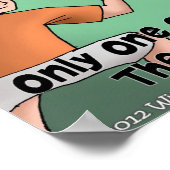 Ungrappig Tennis Cartoon Poster (eigenlijk grappig (Hoek)