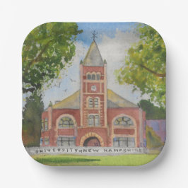 UNH THOMPSON HALL T HALL WATERVERF PAPIEREN BORDJE