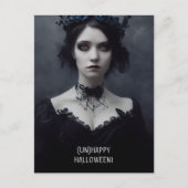 Unhappy Halloween. Gothic girl witch  Briefkaart (Voorkant)