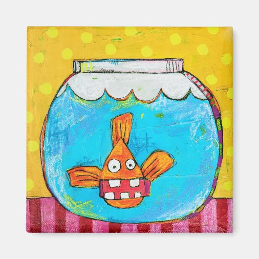 Unhinged Goldfish Magnet (Voorkant)