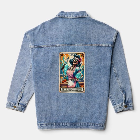 Unhinged Mama Tarot Card Denim Jacket (Achterkant)