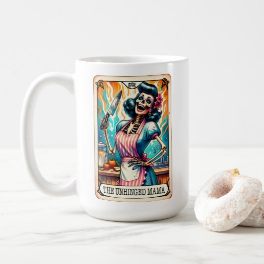 Unhinged Mama Tarot Card Koffiemok (Met donut)
