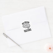 Unhinged - Mijn brein heeft te veel tabs open Stic Ronde Sticker (Envelop)