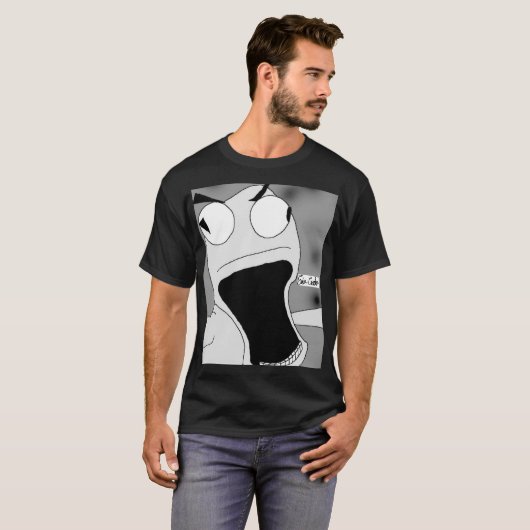 unhinged puppet art grey t-shirt (Voorkant volledig)