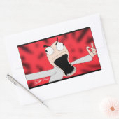 unhinged puppet art rechthoekige sticker (Envelop)