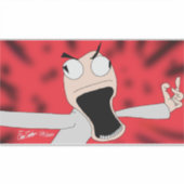 unhinged puppet art sticker (Voorkant)