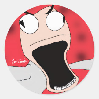 Unhinged puppet ronde sticker