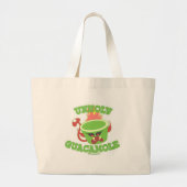 Unholy Guacamole Funny Food Humor Slogan Grote Tote Bag (Voorkant)