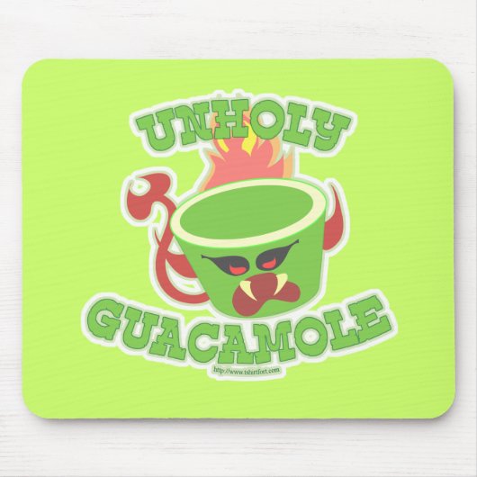 Unholy Guacamole Funny Guac Avocado Slogan Muismat (Voorkant)