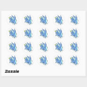 Uni Blue Ronde Sticker (Vel)