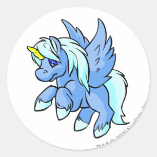 Uni Blue Ronde Sticker
