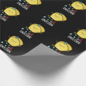Uni-corn Funny Corn Pun Dark BG Cadeaupapier (Hoek)