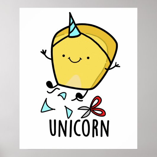 Uni-corn Funny Corn Pun Poster (Voorkant)