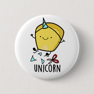 Uni-corn Funny Corn Pun Ronde Button 5,7 Cm
