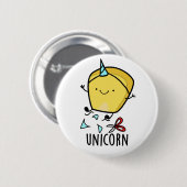 Uni-corn Funny Corn Pun Ronde Button 5,7 Cm (Voorkant /achterkant)