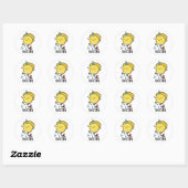 Uni-corn Funny Corn Pun Ronde Sticker (Vel)