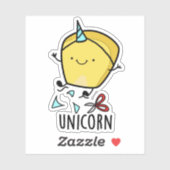 Uni-corn Grappige Maan Paard Wortelgrap Sticker (Vel)