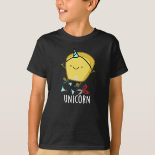 Uni-corn Grappige Maan Pun Donkere BG T-shirt