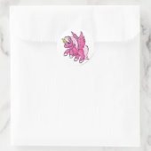 Uni Pink Ronde Sticker (Tas)