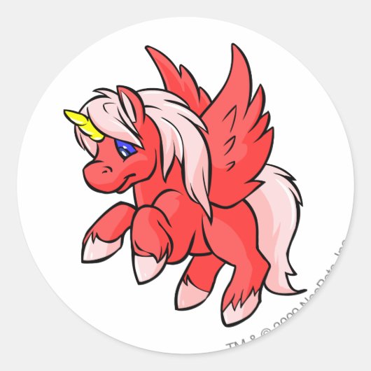 Uni Red Ronde Sticker (Voorkant)