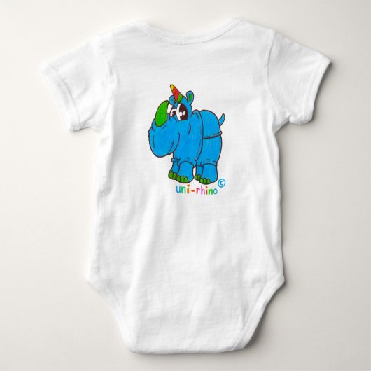 Uni-Rhino One Piece Romper (Achterkant)