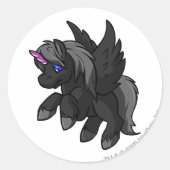 Uni Shadow Ronde Sticker (Voorkant)