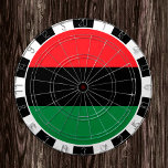 Unia Dartboard & Pan African Flag darts / game Dartbord<br><div class="desc">Dartboard: Pan African flag symbol - UNIA / A horizontal triband of red,  black,  and green. De pan-Afrikaanse vlag - ook bekend als de Afro-Amerikaanse vlag,  de Zwarte Bevrijdingsvlag,  de vlag van UNIA. Vaak gebruikt met een beweging van Black Lives Matter.</div>