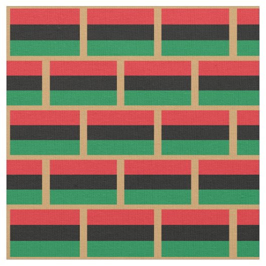 Unia Flag Fabric & Pan African flag mode/gold Stof (Close Up)