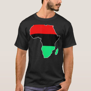 Unia Flag Map Continent Afrikaanse Pride Black His T-shirt