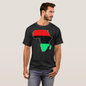 Unia Flag Map Continent Afrikaanse Pride Black His T-shirt (Voorkant volledig)