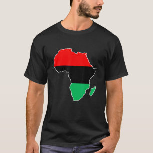 Unia Flag Map Continent Afrikaanse Pride Black His T-shirt