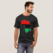 Unia Flag Map Continent Afrikaanse Pride Black His T-shirt (Voorkant volledig)