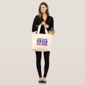 UNIALE MINISTER VAN STEENKOOL GROTE TOTE BAG (Voorkant (model))