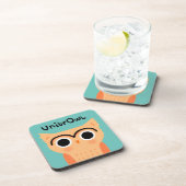 UnibrOwl | Funny Cute Eyebrows Owl Bier Onderzetter (Rechterzijde)