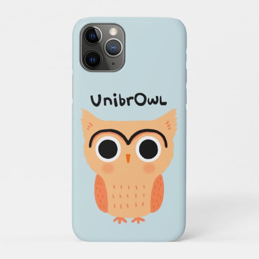 UnibrOwl | Funny Cute Eyebrows Owl Case-Mate iPhone Case (Achterkant)
