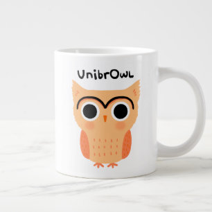 UnibrOwl Funny Cute Eyebrows Owl Grote Koffiekop