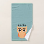 UnibrOwl | Funny Cute Eyebrows Owl Handdoek (Handdoek)