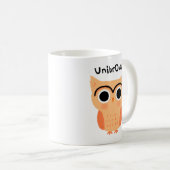 UnibrOwl | Funny Cute Eyebrows Owl Koffiemok (Voorkant rechts)