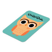 UnibrOwl | Funny Cute Eyebrows Owl Magneet (Linkerzijde)