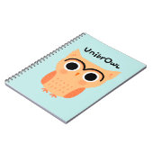 UnibrOwl | Funny Cute Eyebrows Owl Notitieboek (Linkerzijde)
