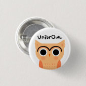 UnibrOwl | Funny Cute Eyebrows Owl Ronde Button 3,2 Cm (Voorkant /achterkant)