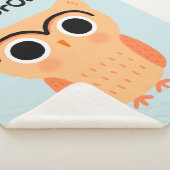 UnibrOwl | Funny Cute Eyebrows Owl Sherpa Deken (3/4)