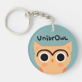 UnibrOwl | Funny Cute Eyebrows Owl Sleutelhanger (Voorkant)