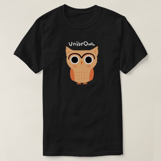 UnibrOwl | Funny Cute Eyebrows Owl T-shirt (Design voorkant)