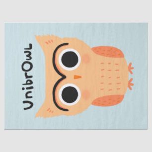 UnibrOwl   Funny Cute Eyebrows Owl Tissuepapier
