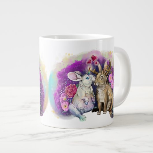 Unibunny Kisses Jackalope Magical Love Grote Koffiekop (Voorkant rechts)