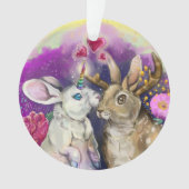 Unibunny Kisses Jackalope Magical Love Ornament (voorkant)